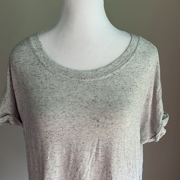 Loft lounge women’s gray&navy variegated teeshirt - Picture 5 of 6